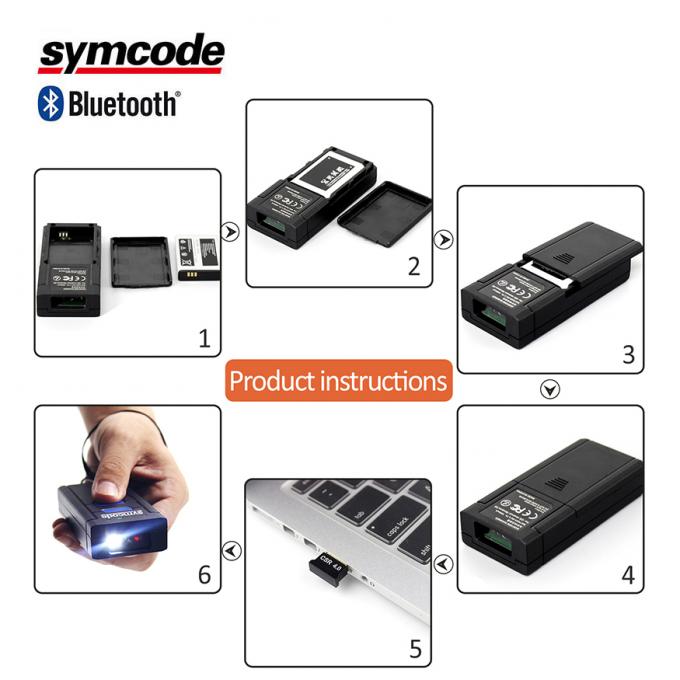 Portable-2D drahtloser Handbarcode-Scanner SPP-Modus und Scan-Schalter